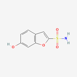 molecular formula C8H7NO4S B8599738 6-Hydroxybenzofuran-2-sulfonamide 