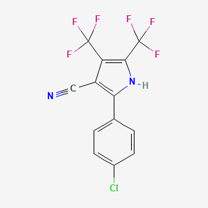 1H-Pyrrole-3-carbonitrile, 2-(4-chlorophenyl)-4,5-bis(trifluoromethyl)-