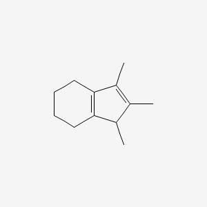 molecular formula C12H18 B8599746 1,2,3-Trimethyl-4,5,6,7-tetrahydro-1H-indene CAS No. 163889-80-3