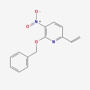 molecular formula C14H12N2O3 B8599754 2-(Benzyloxy)-3-nitro-6-vinylpyridine 