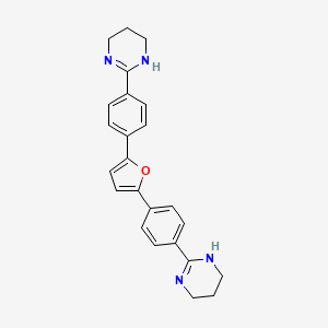 Pyrimidine, 2,2'-(2,5-furandiyldi-4,1-phenylene)bis[1,4,5,6-tetrahydro-