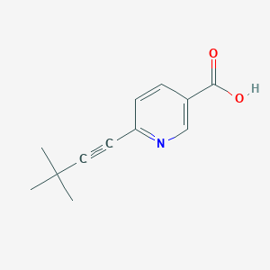 molecular formula C12H13NO2 B8599814 6-(3,3-Dimethylbut-1-ynyl)nicotinic acid 