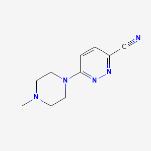 molecular formula C10H13N5 B8599850 3-Cyano-6-(4-methylpiperazin-1-yl)pyridazine 