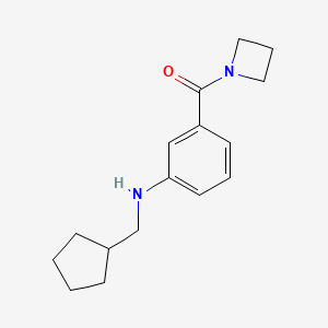 molecular formula C16H22N2O B8599940 (Azetidin-1-yl){3-[(cyclopentylmethyl)amino]phenyl}methanone CAS No. 919800-08-1