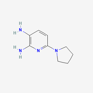 molecular formula C9H14N4 B8600047 5,6-Diamino-2-(pyrrolidin-1-yl)pyridine 