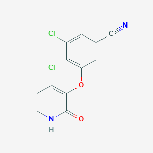 3-Chloro-5-(4-chloro-2-oxo-1,2-dihydropyridin-3-yloxy)benzonitrile