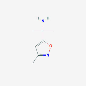 molecular formula C7H12N2O B8600109 2-(3-Methyl-1,2-oxazol-5-yl)propan-2-amine 