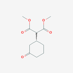 molecular formula C11H16O5 B8600135 Dimethyl (R)-2-(3-oxocyclohexyl)malonate 