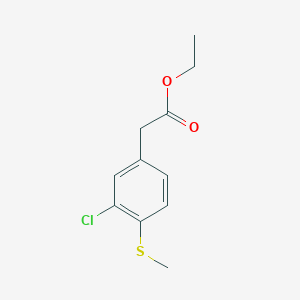 (3-Chloro-4-methylsulfanyl-phenyl)-acetic acid ethyl ester
