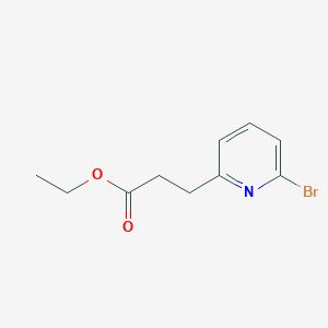 molecular formula C10H12BrNO2 B8600191 Ethyl 3-(6-bromopyridin-2-yl)propanoate 
