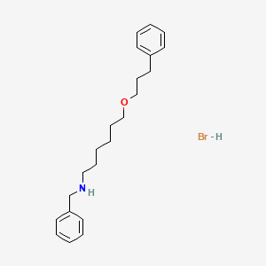 molecular formula C22H32BrNO B8600237 N-[6-(3-phenylpropoxy)hexyl]benzenemethanamine hydrobromide CAS No. 94749-01-6