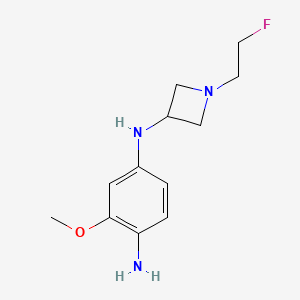 molecular formula C12H18FN3O B8600256 N1-(1-(2-fluoroethyl)azetidin-3-yl)-3-methoxybenzene-1,4-diamine 