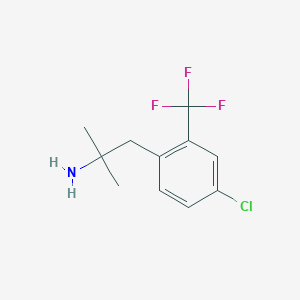 molecular formula C11H13ClF3N B8600269 2-(4-Chloro-2-trifluoromethyl-phenyl)-1,1-dimethyl-ethylamine 