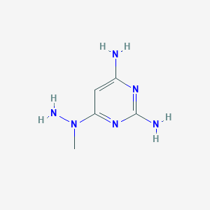 molecular formula C5H10N6 B8600314 2,4-Diamino-6-(1-methylhydrazino)pyrimidine 