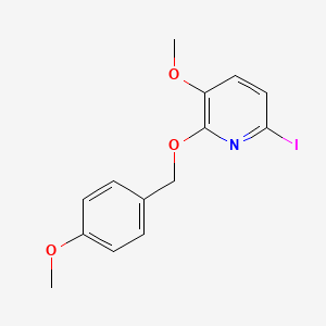 molecular formula C14H14INO3 B8600328 6-Iodo-3-methoxy-2-[(4-methoxybenzyl)oxy]pyridine 