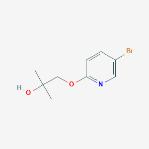 molecular formula C9H12BrNO2 B8600354 1-((5-Bromopyridin-2-YL)oxy)-2-methylpropan-2-OL 