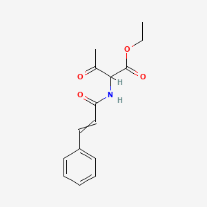 molecular formula C15H17NO4 B8600365 Ethyl 3-oxo-2-[(3-phenylacryloyl)amino]butanoate CAS No. 89723-84-2