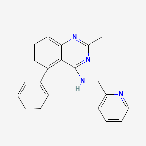 molecular formula C22H18N4 B8600403 5-phenyl-N-(pyridin-2-ylmethyl)-2-vinylquinazolin-4-amine 