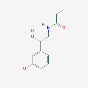 molecular formula C12H17NO3 B8600426 N-[2-Hydroxy-2-(3-methoxyphenyl)ethyl]propionamide 