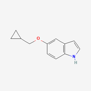 molecular formula C12H13NO B8600439 5-Cyclopropylmethoxy-1H-indol 