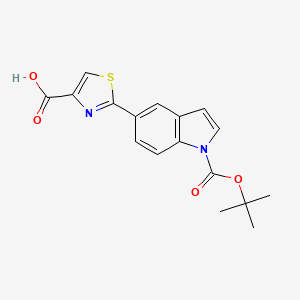 2-[1-[(2-methylpropan-2-yl)oxycarbonyl]indol-5-yl]-1,3-thiazole-4-carboxylic acid