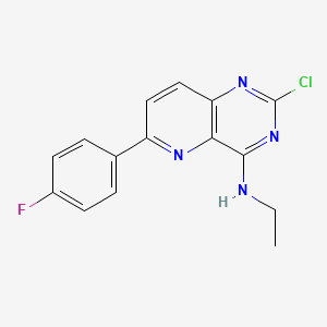 molecular formula C15H12ClFN4 B8600456 2-Chloro-N-ethyl-6-(4-fluorophenyl)pyrido[3,2-d]pyrimidin-4-amine CAS No. 917758-99-7