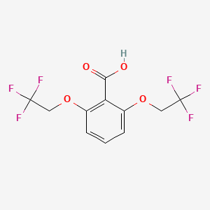 molecular formula C11H8F6O4 B8600509 2,6-Di(2,2,2-trifluoroethoxy)benzoic acid CAS No. 35480-53-6