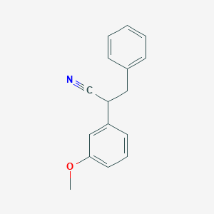 molecular formula C16H15NO B8600528 2-(3-Methoxyphenyl)-3-phenylpropanenitrile 