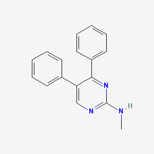 molecular formula C17H15N3 B8600544 4,5-Diphenyl-2-(methylamino)pyrimidine 