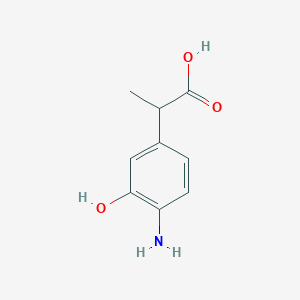 molecular formula C9H11NO3 B8600569 2-(4-Amino-3-hydroxy-phenyl)-propionic acid 