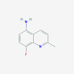molecular formula C10H9FN2 B8600593 5-Amino-8-fluoro-2-methylquinoline 