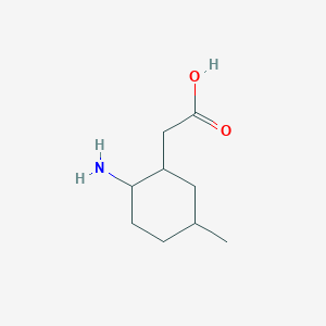 molecular formula C9H17NO2 B8600641 2-(2-Amino-5-methylcyclohexyl)acetic acid 