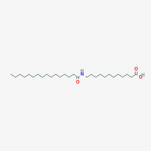 molecular formula C28H55NO3 B8600644 12-(Hexadecanoylamino)dodecanoic acid CAS No. 116045-25-1