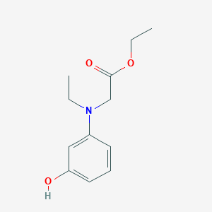 molecular formula C12H17NO3 B8600656 Ethyl 2-[ethyl(3-hydroxyphenyl)amino]acetate 