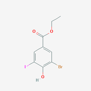 molecular formula C9H8BrIO3 B8600670 Ethyl 3-bromo-4-hydroxy-5-iodobenzoate CAS No. 251477-23-3