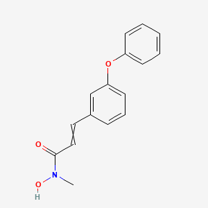 molecular formula C16H15NO3 B8600778 N-Hydroxy-N-methyl-3-(3-phenoxyphenyl)prop-2-enamide CAS No. 106328-06-7
