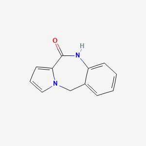molecular formula C12H10N2O B8600811 5,10-dihydro-11H-pyrrolo[2,1-c][1,4]benzodiazepin-11-one CAS No. 23208-05-1