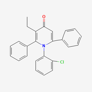 molecular formula C25H20ClNO B8600837 1-(2-Chlorophenyl)-3-ethyl-2,6-diphenylpyridin-4(1H)-one CAS No. 114227-10-0