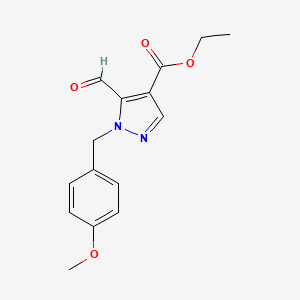 ethyl 5-formyl-1-(4-methoxybenzyl)-1H-pyrazole-4-carboxylate