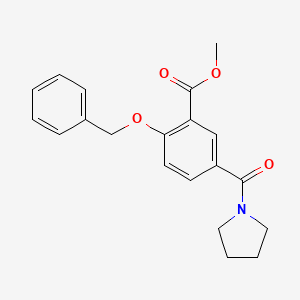 Methyl 2-[(phenylmethyl)oxy]-5-(1-pyrrolidinylcarbonyl)benzoate