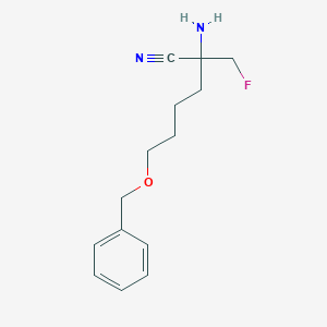 2-Amino-6-(benzyloxy)-2-(fluoromethyl)hexanenitrile