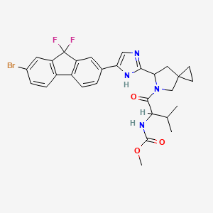 (1-[6-[5-(7-Bromo-9,9-difluoro-9H-fluoren-2-yl)-1H-imidazol-2-yl]-5-aza-spiro[2.4]heptane-5-carbonyl)-2-methyl-propyl)-carbamic acid methyl ester