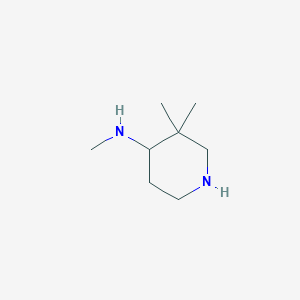 molecular formula C8H18N2 B8601041 4-Methylamino-3,3-dimethylpiperidine 