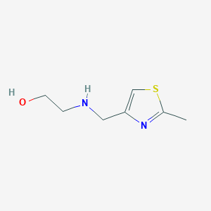 molecular formula C7H12N2OS B8601054 2-{[(2-Methyl-1,3-thiazol-4-yl)methyl]amino}ethanol 