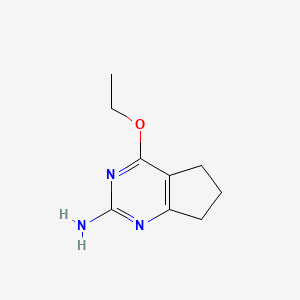 molecular formula C9H13N3O B8601063 4-ethoxy-6,7-dihydro-5H-cyclopentapyrimidin-2-ylamine 