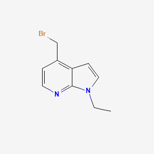 molecular formula C10H11BrN2 B8601081 4-(bromomethyl)-ethyl-1H-pyrrolo[2,3-b]pyridine 