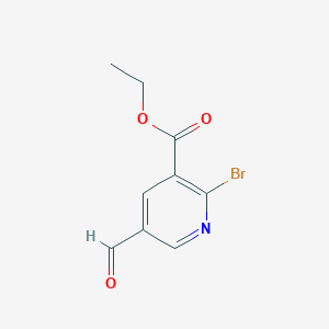 molecular formula C9H8BrNO3 B8601087 Ethyl 2-bromo-5-formylnicotinate 