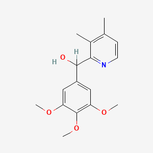 molecular formula C17H21NO4 B8601089 3,4,5-Trimethoxyphenyl-(3,4-dimethyl-2-pyridyl)carbinol CAS No. 57330-95-7