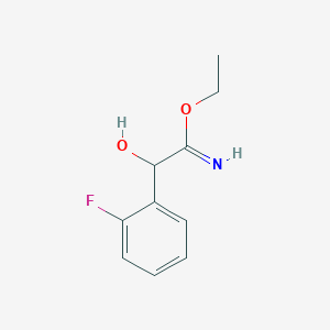 molecular formula C10H12FNO2 B8601117 Ethyl 2-(2-fluorophenyl)-2-hydroxyethanimidate 