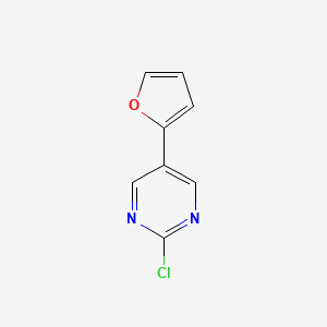 molecular formula C8H5ClN2O B8601118 2-Chloro-5-(2-furyl)pyrimidine 